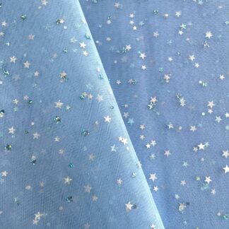 Tul Glitter Celeste