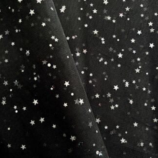 Tul Glitter Negro