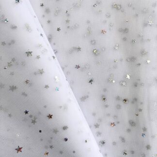 Tull Glitter Blanco