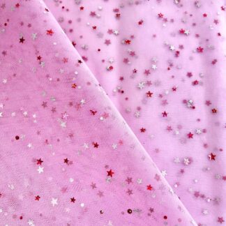 Tull Glitter Rosado